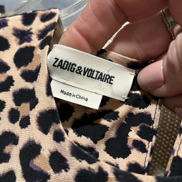Zadig & Voltaire NWOT Rooka Leopard Print Mini Dress Size XS - Picture 8 of 14